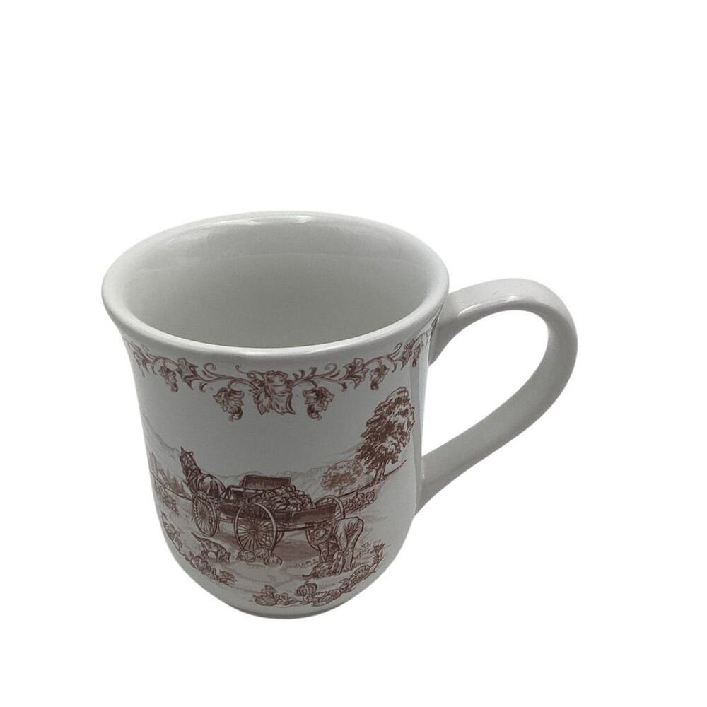 Robert Stanley Pastoral Scene Ceramic Mug‎ Horse-Drawn Carriage Design